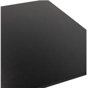 Table de bar Mange-debout design 'TVILLIN' bois noir double pied central métal noir - 160 x 80 cm