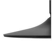 Table de bar haute design ronde 'CONTY' en bois noir avec pied central en métal noir – Ø 60 cm