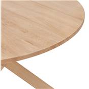 Table ronde 'FAST GLAS' plateau et pieds en chêne massif - Ø 120 cm