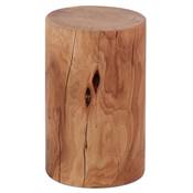 Tabouret bas en tronc d'arbre en bois massif d'Acacia
