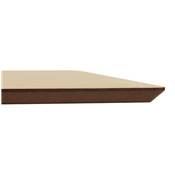 Table de bar haute design 'Tvillin' en bois naturel double pied central métal brossé – 150 x 70 cm