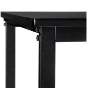 Table de bar / haute de style industriel 'MINT' en bois noir et pieds en métal noir – 120 x 60 cm