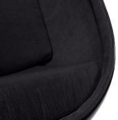 Fauteuil ‘Oeuf’ pivotant noir