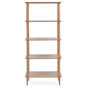 Etagère bibliothèque scandinave 'TOWER' tablettes structure et pieds en bois naturel