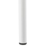 Tabouret de bar 'Tekno' blanc avec 4 pieds en métal blanc et dossier haut