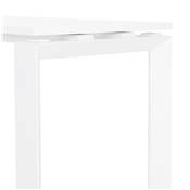 Bureau d'angle design 'MEET L' plateau en bois blanc avec pieds en métal blanc - 160 cm