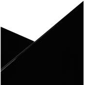 Grand bureau direction d'angle 'GLASSTOP L - XL' verre noir pieds noir et chromé – 200 x 100 cm