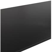 Bureau droit design 'MEET SMALL' plateau en bois noir avec pieds en métal noir - 160 x 80 cm