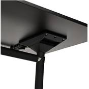 Bureau droit / table travail pliante design 'ARCHI MINI' bois noir pieds métal noir - 140 x 70 cm
