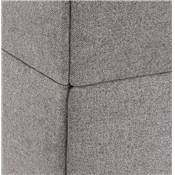 Canapé acoustique 2 places design dossier haut 'INTIME' en tissu gris clair 4 pieds en métal noir