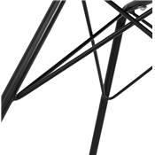 Chaise style industriel design à accoudoirs 'HERTIG' noire avec 4 pieds en métal noir