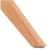 Chaise design de style scandinave à accoudoirs 'VOGAN' en velours noir avec 4 pieds en bois naturel