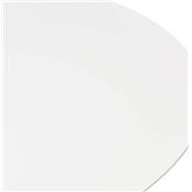 Table / table de réunion design ronde 'Mandlar' bois blanche pied central métal chromé – Ø 120 cm