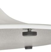 Petite table / table de réunion design 'Kontur White' blanche pied central métal blanc - Ø 90 cm