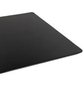 Table salle à manger 'Tvillin Small' noire en bois pied central acier brossé - 150 x 70 cm