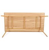 Table / bureau droit scandinave 'Rustik' plateau et 4 pieds en bois – 180 x 90 cm