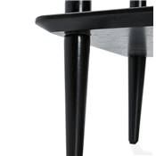 Etagère bibliothèque scandinave 'TOWER' tablettes en bois noir et structure et pieds en bois noir