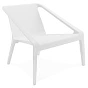 Fauteuil de jardin 'SUN' en résine blanche avec 4 pieds