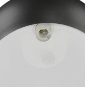 Lampadaire design 'Arc' abat-jour noir structure et socle en métal noir mat