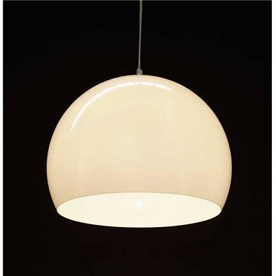 Suspension design ronde 'Arc' blanche