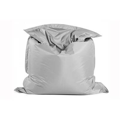 Pouf géant déhoussable imperméable 'Baggy' gris clair – 180 x 140 cm