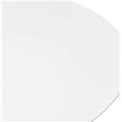 Table basse ronde lounge 'DILA' blanche et pied tulipe central en métal blanc - Ø 90 cm