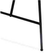 Petite table / bureau droit industriel 'SPLEEN' plateau bois noir 4 pieds métal noir – 142 x 74 cm