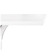 Table design carrée intérieur / extérieur 'RAMO' blanche pied central transparent gris - 80 x 80 cm