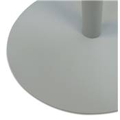 Table d'appoint guéridon design ovale 'DRINK' tablette et pied central en métal gris - 42 x 31 cm
