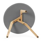 Tables basses scandinaves gigognes rondes 'Mukavä' plateau en bois gris 3 pieds en bois - Ø 50 cm