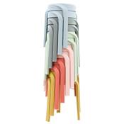 Tabouret bas design de style moderne empilable 'FIORI' en resine jaune