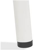 Tabouret snack mi-hauteur intérieur/extérieur 'RAINY' perforé blanc 4 pieds métal blanc dossier haut