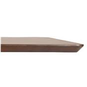 Table de bar haute design 'Tvillin Black XL' noyer double pied central en métal noir – 180 x 90 cm