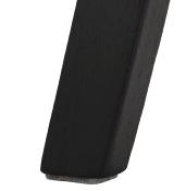 Tabouret de bar design scandinave 'Chairman Black Edition' velours noir 4 pieds en bois noir dossier haut