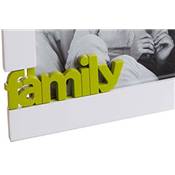 Cadre photos design pour photos de famille 'Family' blanc et vert – 13 x 18 cm