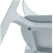 Chaise intérieur / extérieur empilable 'COCKTAIL' avec assise et pieds en résine bleu pastel