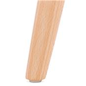 Chaise scandinave 'NORSK WOOD' blanche 4 pieds bois couleur naturelle et croisillon en métal noir