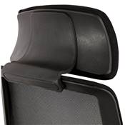 Fauteuil de bureau à roulettes dossier haut 'CAPTAIN' tissu et tissu maillé noir pieds métal noir