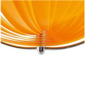 Suspension boule design 'Astra' abat-jour modulable en lamelles flexibles orange
