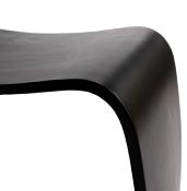 Tabouret bas design empilable 'Mooble' en bois noir