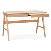 Petit bureau droit / table de travail design 'CHILD' en bois naturel - 120 x 70 cm