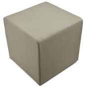 Pouf d'appoint carré rembourré 'KUBE' gris