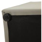 Pouf d'appoint carré rembourré 'KUBE' gris