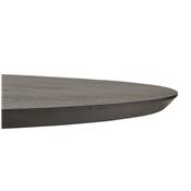 Table / table de réunion ronde design 'KONTUR BLACK XL' noire pied central en métal noir - Ø 120 cm