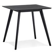 Petite table scandinave carrée 'LITTLE BOLNÄSS' plateau et 4 pieds bois noir – 80 x 80 cm