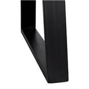 Table basse style industriel 'LITTLE BARNE' bois massif pieds tréteaux en métal noir - 115 x 65 cm