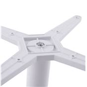 Table basse ronde lounge 'DILA' blanche et pied tulipe central en métal blanc - Ø 90 cm