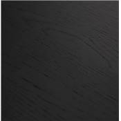 Petite table / bureau droit industriel 'SPLEEN' plateau bois noir 4 pieds métal noir – 142 x 74 cm