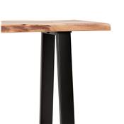 Table console style industriel 'HIGH BARNE' bois massif pieds tréteaux en métal noir - 130 x 45 cm