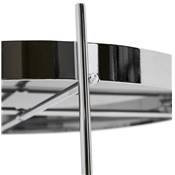 Table d'appoint guéridon pliable 'SMALL ELEMENTO' plateau miroir 4 pieds en métal chromé - Ø 40 cm